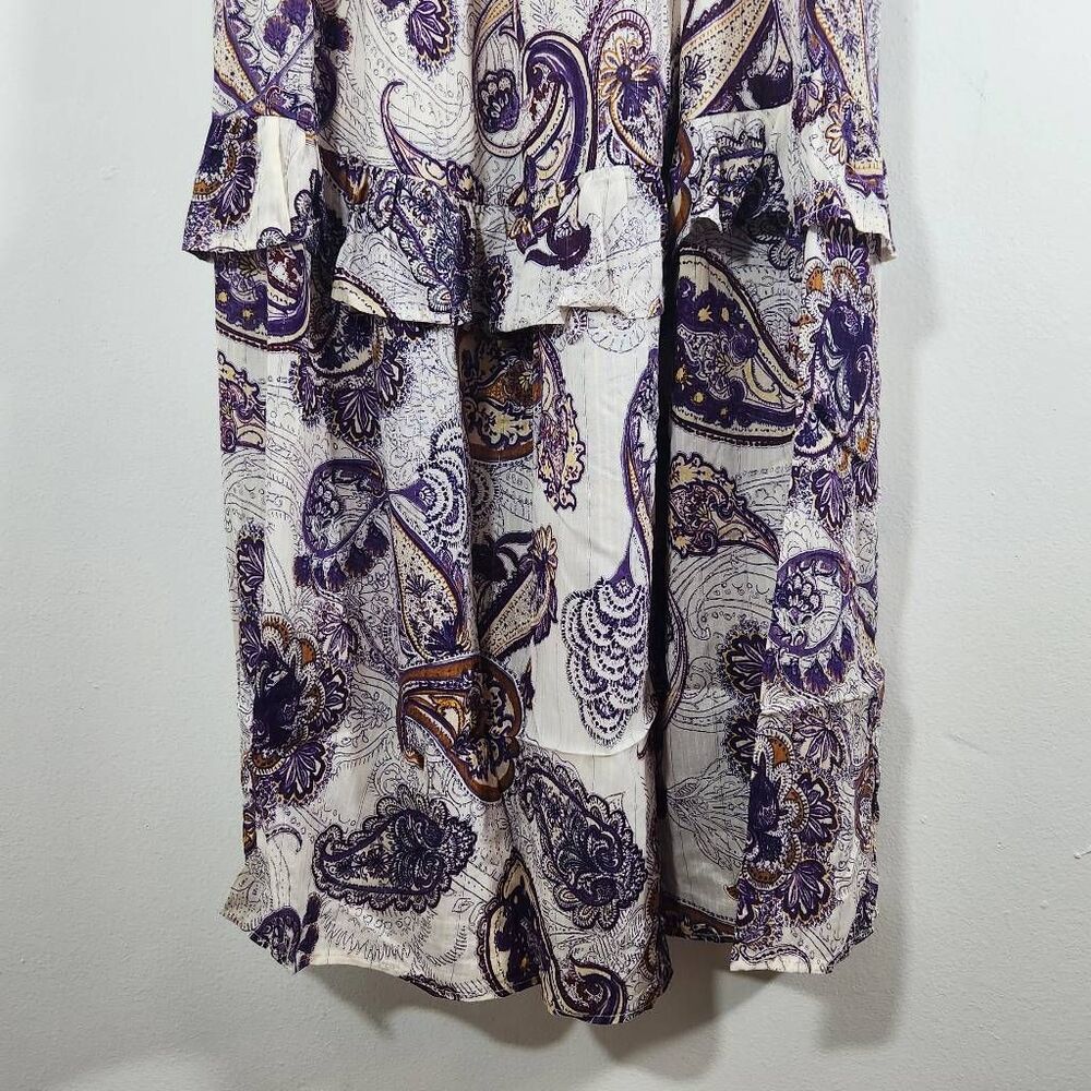 Band of the Free Paisley Tiered Maxi Dress Size Small Wedding Guest Dress - Picture 4 of 10